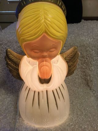 Vintage Christmas Praying Angel Blow Mold By Grand Venture 1999 18” Light Up