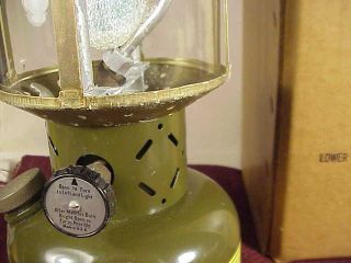 Vintage 1952 COLEMAN Lantern U.  S.  Military Gasoline Leaded Fuel - Box & papers 3