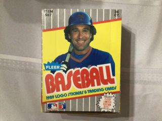 1989 Fleer Baseball Card Wax Pack Box 36 Packs Error?