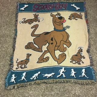 Vintage Scooby Doo Throw Blanket Tapestry 48x38 In