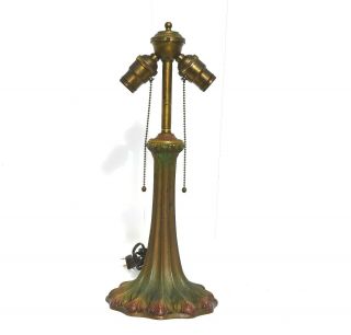 Antique Art Nouveau Style Cast Iron Table Lamp Base