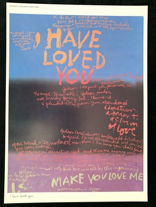 Vintage Sister Mary Corita Kent I Have Loved You 1968 14x10
