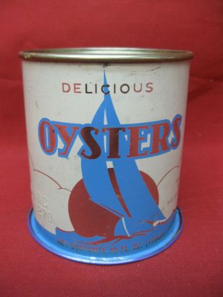 Vintage Harding Seafood Co Va 270 Coles Pt Va Oyster Can 1