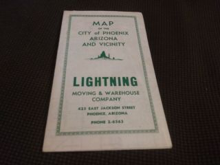 Vintage Map Of Phoenix Arizona 1949