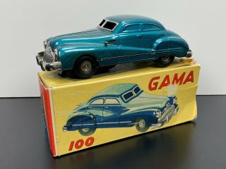 Nos Vintage 1950s Gama Schuco 100 D.  R.  P.  A Sedan German Wind - Up Tin Toy Car 100