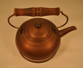 Vintage Paul Revere Ware 1801 2 Qt Copper Tea Kettle with Wood Handle 2
