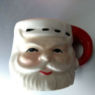 Vintage Santa Ceramic Mini Mug - Christmas Novelty Japan,  Vintage Christmas