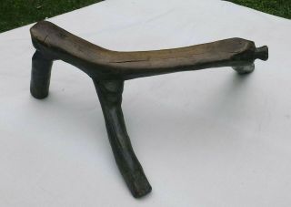 Antique African Dinka Carved Wood Headrest
