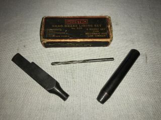 Vintage Indestro Brake Relining Tool Kit With Punch,  Drill And Riveter