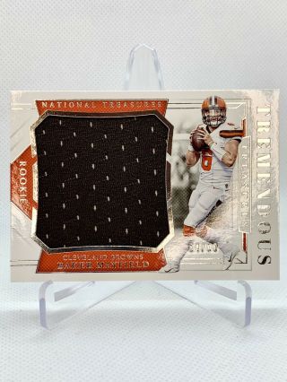 2018 Baker Mayfield National Treasures Rookie Jersey 54/99