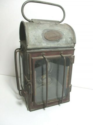 Vintage Chapman Bros. ,  Birmingham 1946 Red Light Railway Lamp