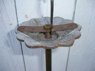 Antique Cast Iron Bradley Hubbard Hanging Double Oil Lamp Bracket With Star 3