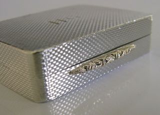 Quality English Solid Sterling Silver & Gold Snuff Pill Box 1997 Gallaghers