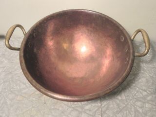 Antique Solid Copper Candy Cooking Pot 14 " Diameter