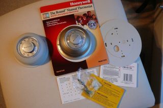 2 Vintage Honeywell Round Thermostats Ct87b Heat Cool Control,  Q539a