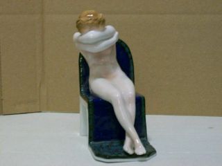 Karl Ens Porcelain Nude Seated Woman