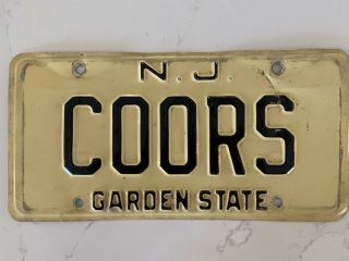 Vintage 1970s Jersey York License Plate Vanity Coors Beer Sign