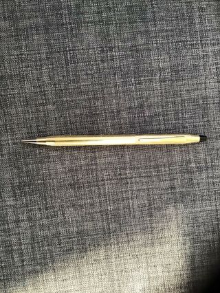 Vintage Cross 1/20 12 Kt Gold Filled Mechanical Pencil.  9mm Made In Usa