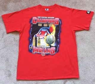 90s Vtg Starter Cleveland Indians Mlb Single Stitch T Shirt Usa Men 