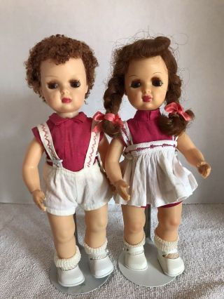 Vintage 10” Tiny Terri Lee & Tiny Jerri Lee Dolls Matching Outfits