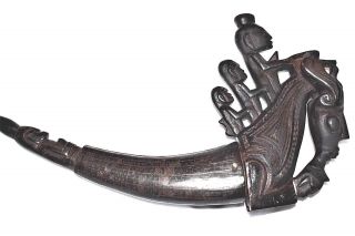 Orig $799.  Batak Shaman Magic Horn Early 1900s 20 "