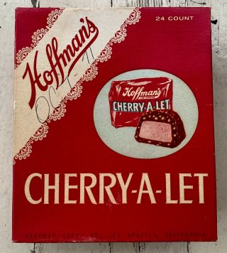Vtg 50s 60s Hoffman’s Cherry A Let Candy Bar Box