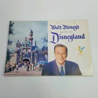 Vtg Walt Disneys Guide To Disneyland Pamphlet Book 1959 Overview Of Each Land