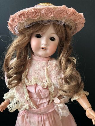 Antique German 19” C.  M.  Bergmann Waltershausen Bisque Head Doll