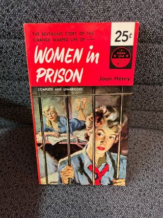 Vintage Lesbian Pulp Pb " Women In Prison " By Joan Henry (copyright 1952)