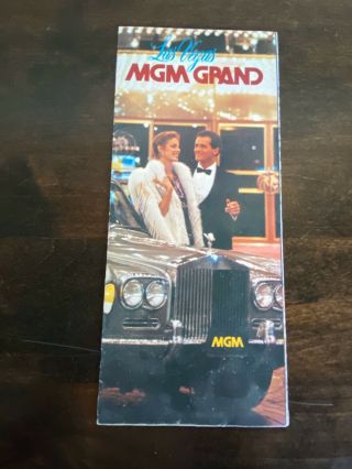 Vintage Brochure Las Vegas Mgm Grand Hotel Casino Showgirls Ephemera 1980s