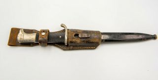 Ww2 German Mauser K98 Bayonet Knife Dagger W/scabbard & Leather Frog