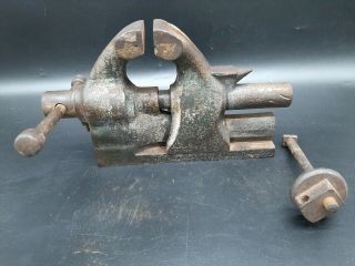 Antique Tool Bench Vise & Anvil Machinist Blacksmith 17 Lbs Early Unmarked Vise