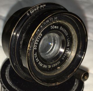 Antique Bausch & Lomb Tessar Series 1c F 3.  5 Brass Lens 3052129 50mm