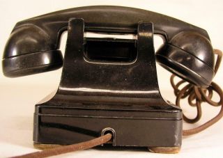 Antique Western Electric 302 Metal Body Desk Telephone With 4 H Rotary Dial 2