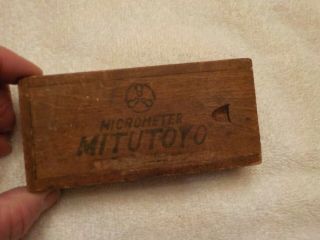 Vintage Mitutoyo 0 - 15 Mm Micrometer In Wooden Box