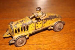 Antique Cast Iron Toy Kenton Hubley Arcade Boat Tail Race Car.