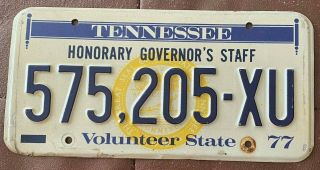 Tennessee 1977 Honorary Governor 