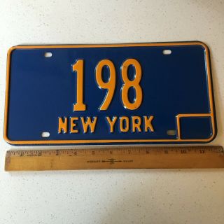 1966 66 - 1973 73 York Ny License Plate 198 Low Three Digit Nos Single