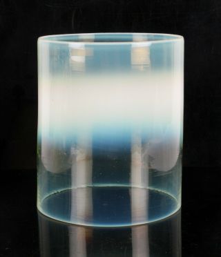 Arts And Crafts Vaseline Glass Cylinder Lamp Shade Liner Antique