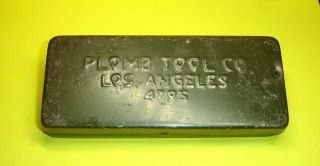 Vintage Plomb Plvmb Los Angeles Tool Box 1/4 " Drive Set W/ 7 Sockets - Extension
