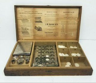 Antique Konseal Filling & Closing Kit Apothecary Capsule Sealing & Embossing Rx