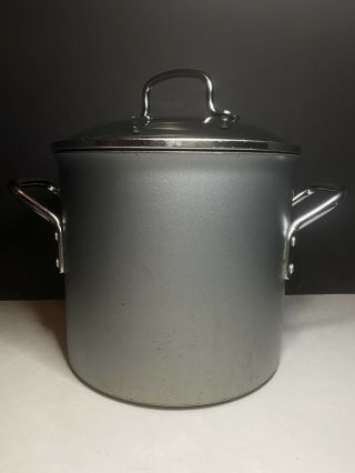 Vintage Commercial Aluminum Cookware Toledo Ohio 808 8qt Stock Pot Calphalon Lid