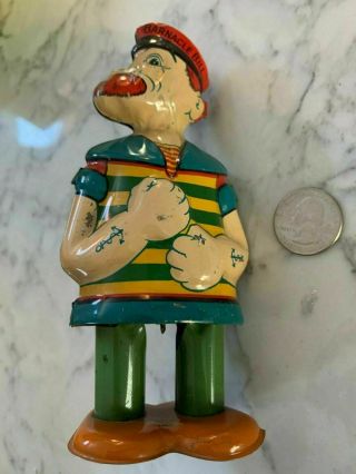 Antique Tin Barnacle Bill Wind Up Toy With Key - J.  Chein And Co.  - Usa