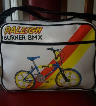 Very Rare - Retro Raleigh Tuff Burner Bmx Bag.  Logo Old School 1980 