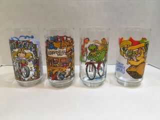 Set Of 4 Vintage 1981 Great Muppet Caper The Muppets Mcdonald 