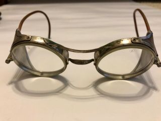 Vintage Ao Safety Glasses Goggles With Screen Side Guards