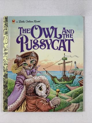 A Little Golden Book The Owl And The Pussycat Vintage Childrens Book 1982
