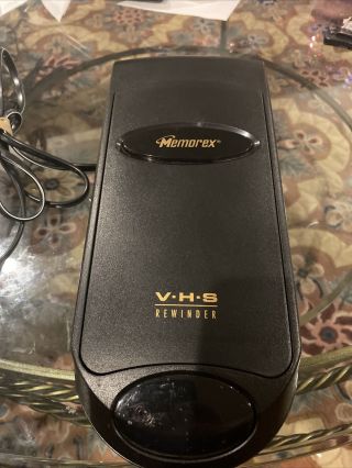 Memorex VHS Video Cassette Tape Rewinder Black MR110 Vintage Fully Functional 2