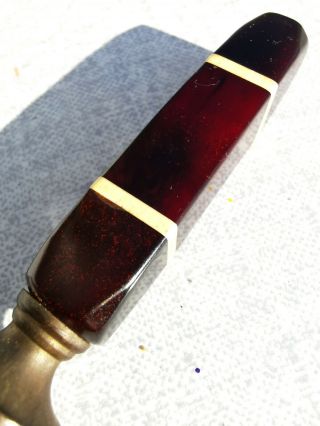 Stardust Cherry Amber Bakelite Faturan Wax Seal Antique