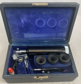 Vintage Bausch & Lomb Otoscope Dr.  Eye & Ear Scope Tool With Case Medical